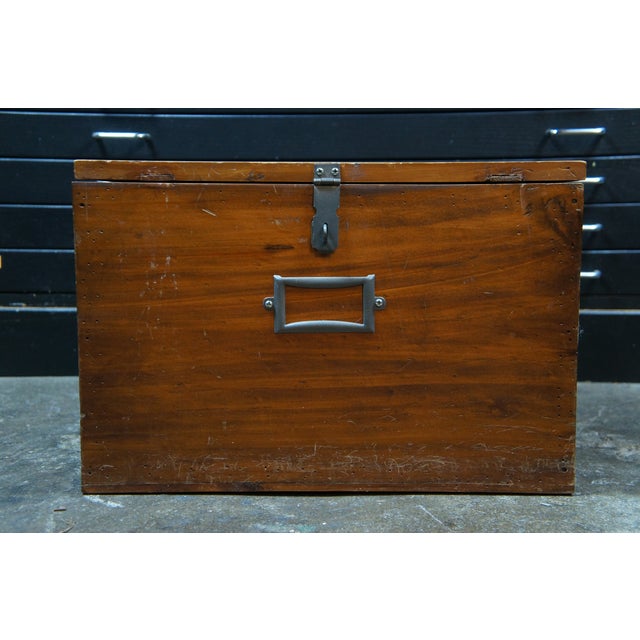 Vintage Rustic Philippines Pine Filing Box File Cabinet Chest With ...