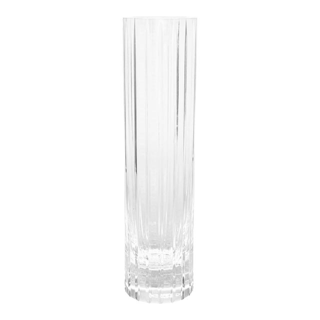 Vintage Baccarat “Harmonie” French Clear Crystal Bud Vase For Sale