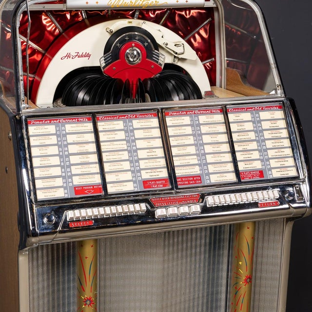 Vintage American Wurlitzer 1800 Jukebox, 1955 For Sale - Image 10 of 18
