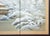 1960s Shōwa Era Japanese Silk Byobu Screen "Mountain Landscape in Winter" For Sale - Image 11 of 18