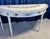 1980s Hand Painted White and Floral Demilune Table For Sale - Image 13 of 16
