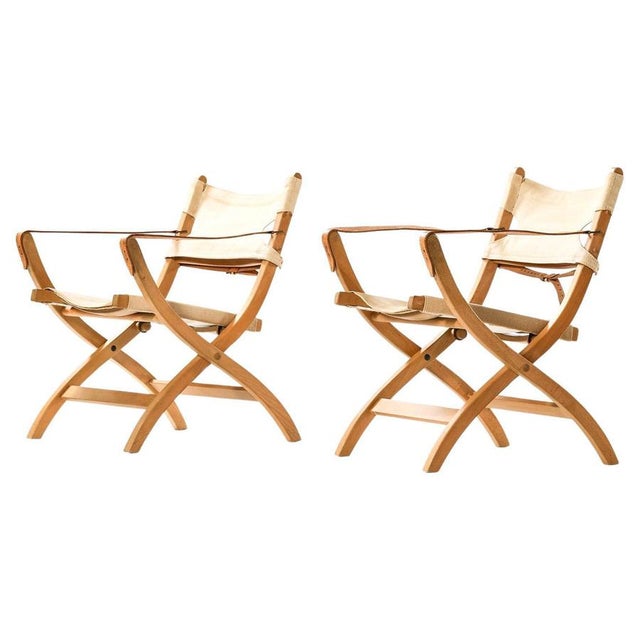 Safari Easy Chairs in Beech and Leather by Poul Hundevad, 1950s, Set of 2 For Sale - Image 9 of 9