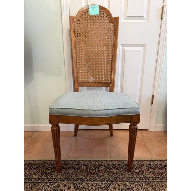 1970s Hollywood Regency Faux Bamboo Dining Set by Thomasville / American Drew - 8 Chairs For Sale - Image 11 of 17