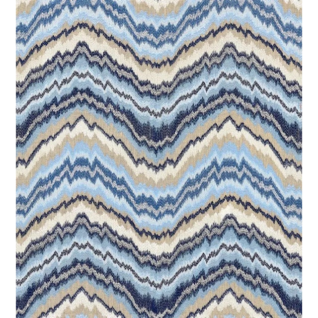 Sample - The House of Scalamandré Bergamo Embroidery Fabric, Indigo For Sale