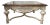 Distressed Habersham Square Coffee Table With Carved Ribbon & Laurel Detail For Sale