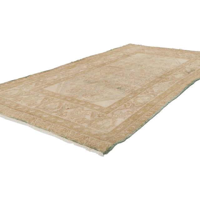 61062 Antique Persian Malayer Rug, 03'06 x 06'06. Step into a realm of subtle elegance with this hand-knotted wool antique...