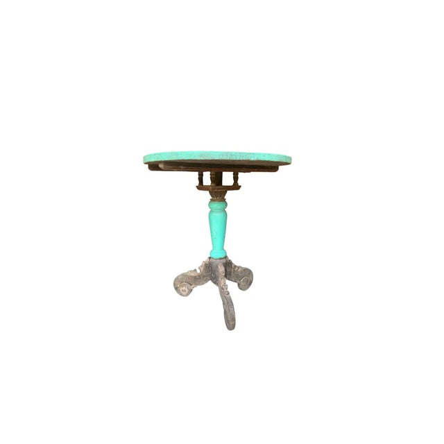Teak Table With Polychrome, Carved Legs, Madura Island, Java, Indonesia, C. 1950 For Sale - Image 4 of 7