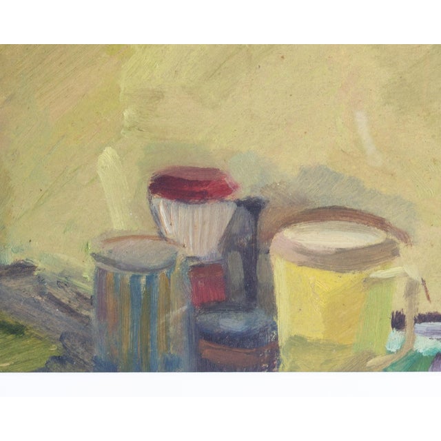 Oil on Board Painting of a Seated Woman For Sale - Image 4 of 7