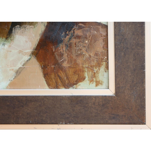 David Adickes "Abstract Bouquet, Browns #1" Modern Abstract Cubist Floral Still Life Painting, 2007 For Sale - Image 10 of 10