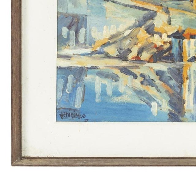 Modern Jerónimo Fernandes Da Silva, Arcos de Valdevez, 1970s, Oil Painting For Sale - Image 3 of 6
