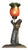 Antique French Art Nouveau Figural Bronze Table Lamp by A.J. Scottie, 1900s For Sale