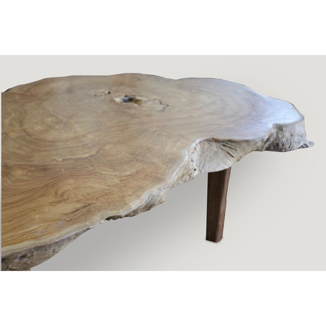 Mid-Century Modern Andrianna Shamaris Single Slab Live Edge Coffee Table or Side Table For Sale - Image 3 of 18
