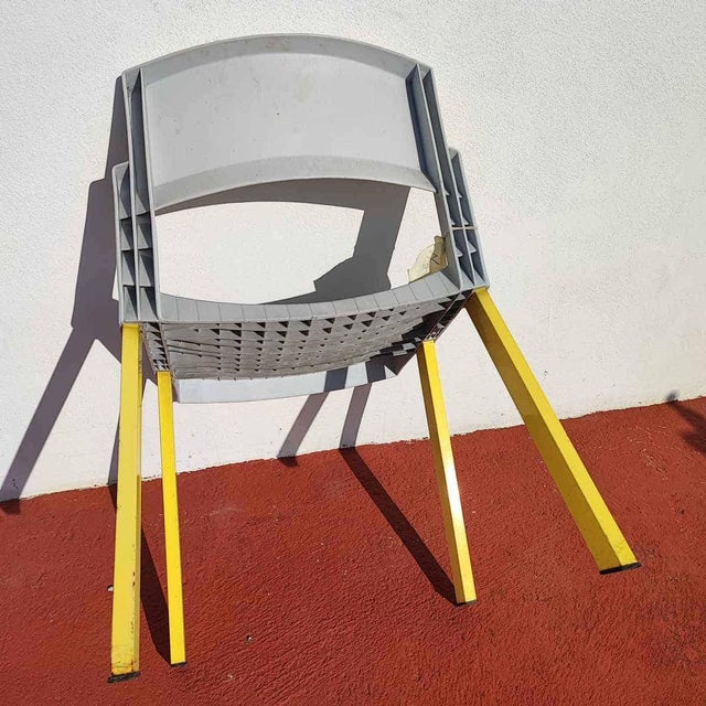 Vintage Plastic and Iron Chair, 1970s For Sale - Image 4 of 5
