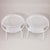 1950s Maurizio Tempestini's Radar Collection for Salterini - a Pair Radar-Hoop chairs, wrought Iron round frame and legs...