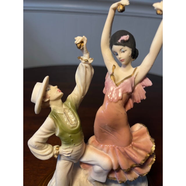 Vintage flamenco figurine by Fontaine artist E. Simonetti . In business from1908 to 1979 . It is powdered marble resin...