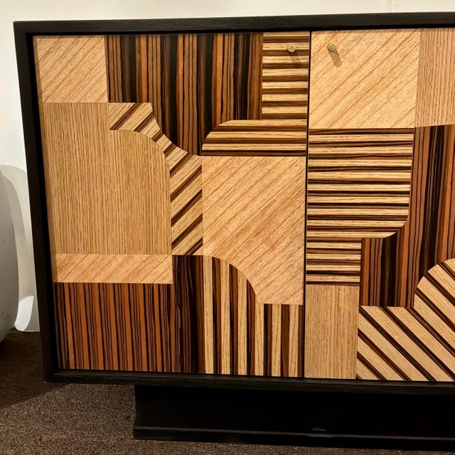 Memphis Currey & Company Modern Wood Memphis Cabinet For Sale - Image 3 of 7