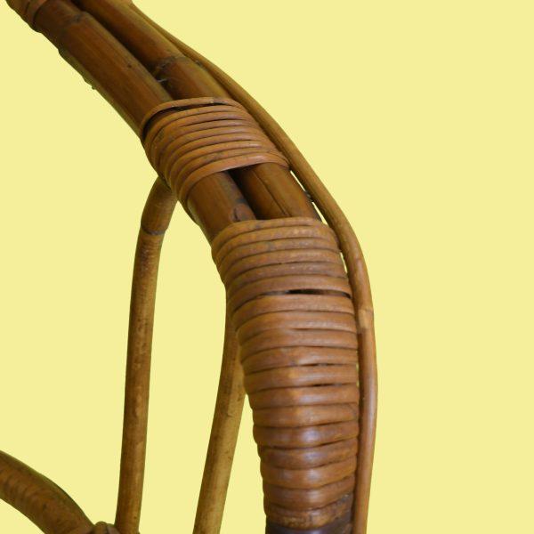 Set of 4 Italian Bent Rattan Chairs For Sale - Image 4 of 6
