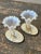 Cream Vintage Opalescent Blown Glass Cornucopia-Style Trumpet Vessels on Mirrored Cut Glass Bases, a Pair, Circa 1930s For Sale - Image 8 of 12