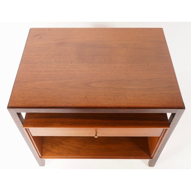Mid Century Modern Walnut Nightstand by John Stuart For Sale - Image 9 of 12
