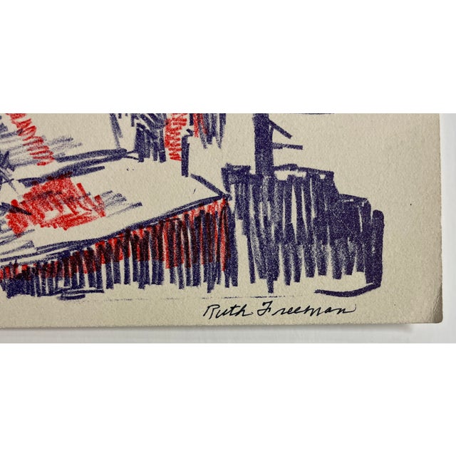 Traditional 1970s Ruth Freeman Town and Country Lithograph For Sale - Image 3 of 4