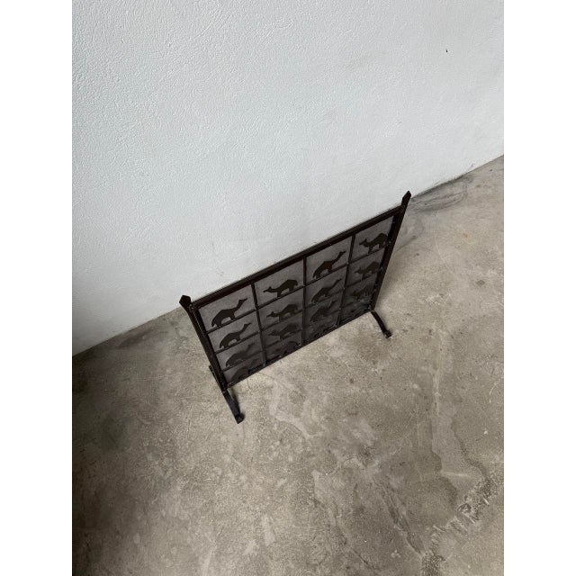Wrought Iron Fire Screen from Les Marolles, 1950 For Sale - Image 9 of 18