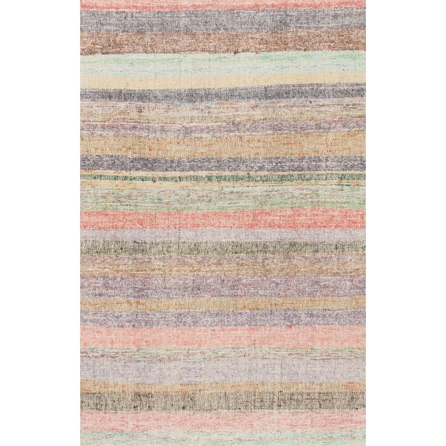 Contemporary Vintage Turkish Kilim Long Runner 3'9 X 24'2 For Sale - Image 3 of 8