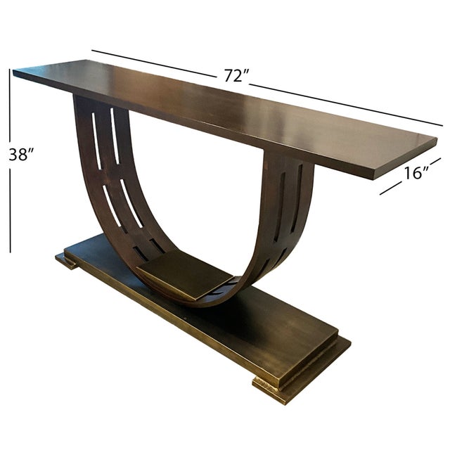2020s Amos Salon Solid Wood Console Table For Sale - Image 5 of 8