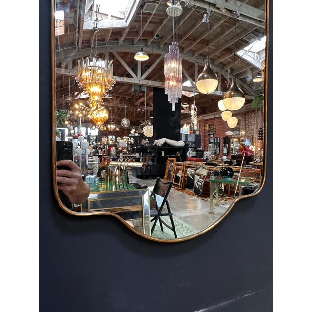 Vintage Italian Sculptural Wall Mirror 1980s For Sale In Los Angeles - Image 6 of 7