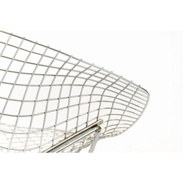 Silver Mid Century Diamond Wire Lounge Chair by Harry Bertoia for Knoll For Sale - Image 9 of 12
