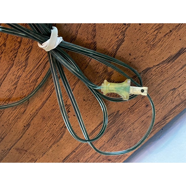 Vintage Wrought Iron & Travertine Table Lamp With Leaf Motif For Sale - Image 12 of 12