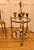 Antique Style Round Brass Bar Cart with Smoked Glass Tops, 1950s For Sale - Image 9 of 15