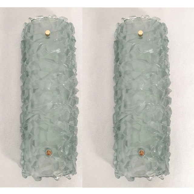 Blue-Green Murano Glass Mid Century Sconces, a Pair 1980s For Sale - Image 12 of 12