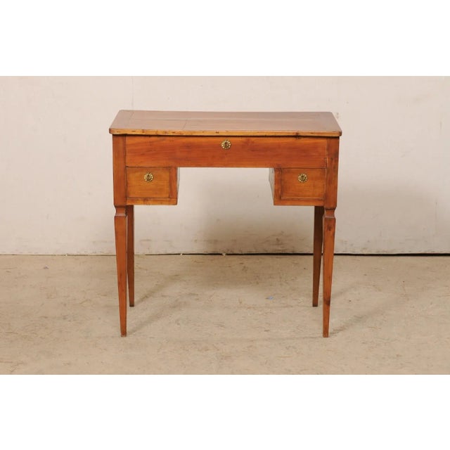 Brown Italian Antique Vanity with Lift Top & Mirror For Sale - Image 8 of 13