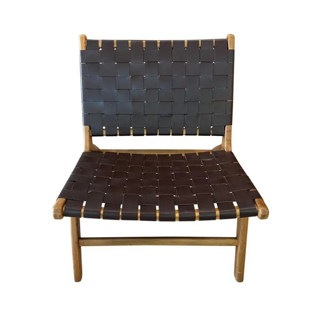 Set of Leather & Wood Chairs by Olivier De Schrijver, 1990s For Sale - Image 4 of 6