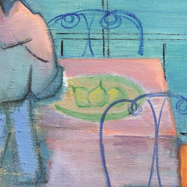 Turquoise 'Gladioli in the Côte D'Azur' by Alexandre Konstantinovich Orloff, Paris, Salon Des Indépendants, St. Petersburg For Sale - Image 8 of 12