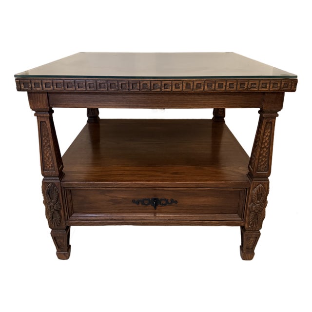 Vintage Romweber Viking Oak Mid-Century End Table For Sale