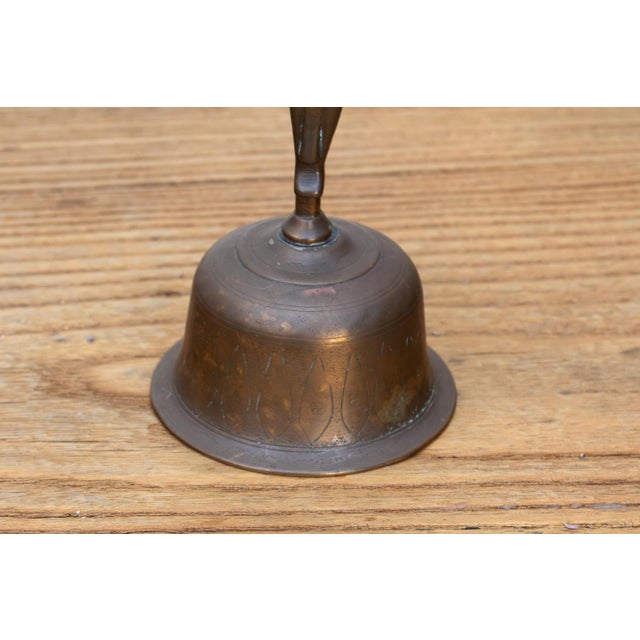 18th Century Antique Garuda Altar Bronze Hand Bell For Sale - Image 5 of 10