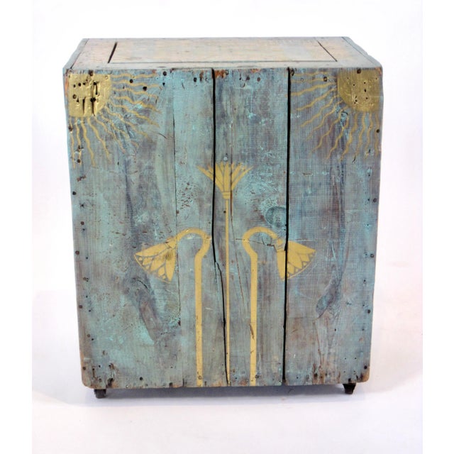 Folk Art Ankh Cabinet From Salvaged Wood, Outsider Art 20th Century For Sale - Image 9 of 12
