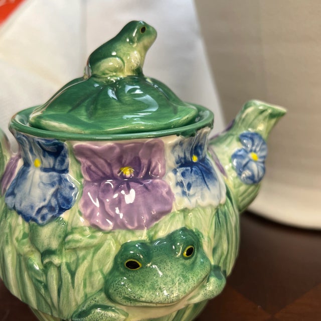 Vintage Frog Stacking Teapot and Cup by Silvestri Chairish