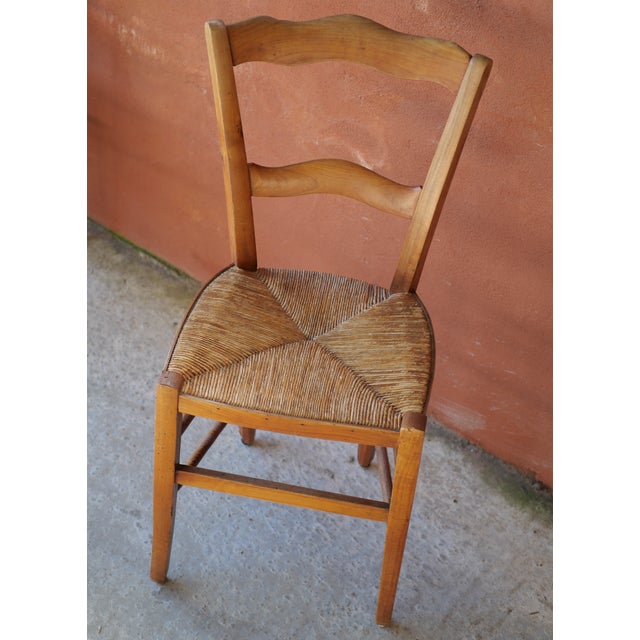 Vintage Mismatched Straw Chairs, 1950s, Set of 5 For Sale - Image 14 of 17