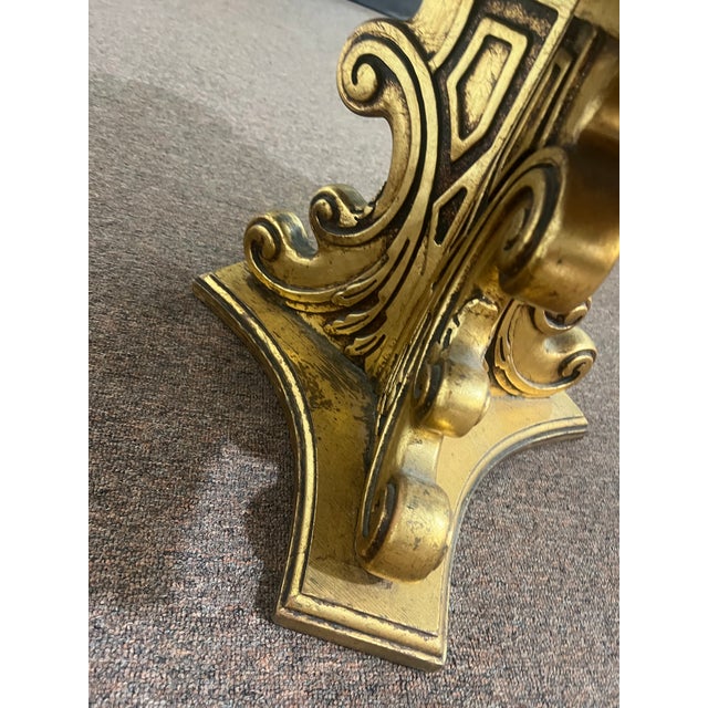1950s Hollywood Regency Side Table Guilt Gold For Sale - Image 6 of 9