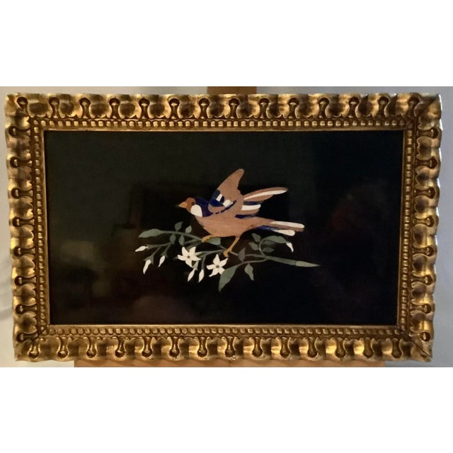 Vintage Italian Pietra Dura Mosaic Plaque on Marble, Framed (2) For Sale In Tampa - Image 6 of 7