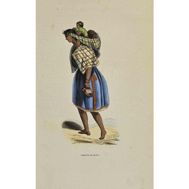 Indienne de Quito is a hand colored lithographs made by Auguste Wahlen in 1844. Good conditions. The artwork belongs to...