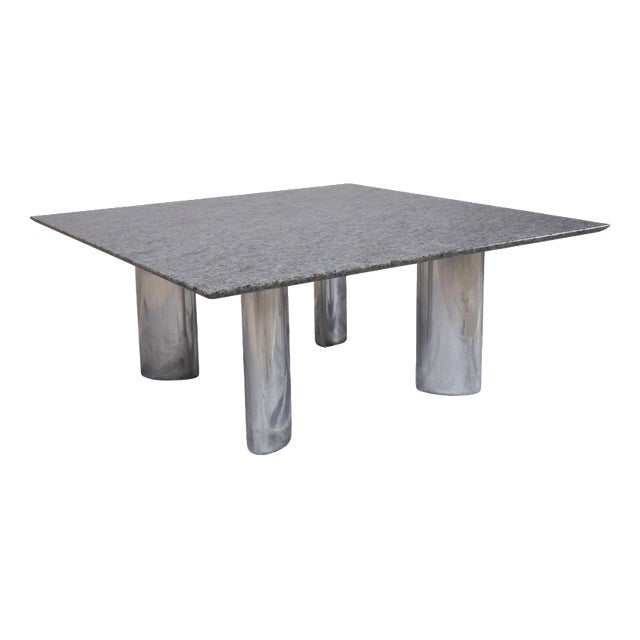 Granite 1226 Coffee Table in Stainless Steel from Draenert For Sale
