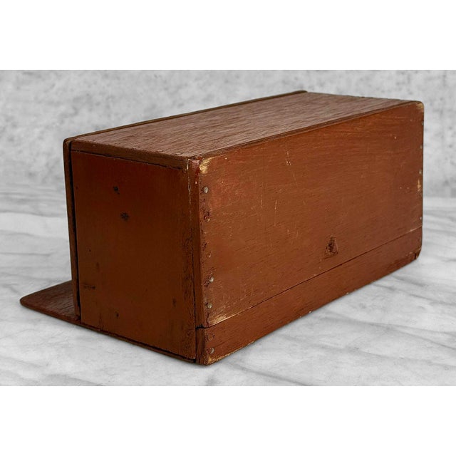 Antique Primitive Farmhouse Flip-Top Candle Storage Box For Sale - Image 11 of 11