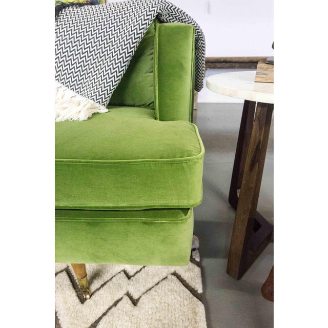 Vintage Davenport Green Velvet Sofa | Chairish