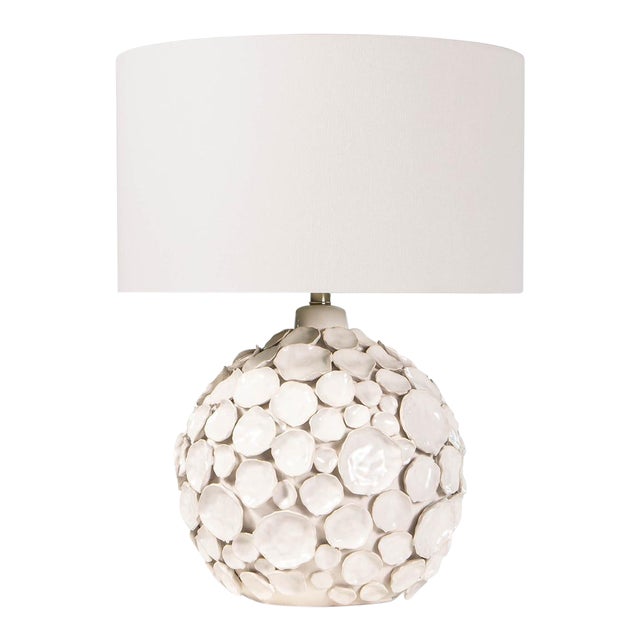 Regina Andrew Lucia Ceramic Table Lamp in White For Sale