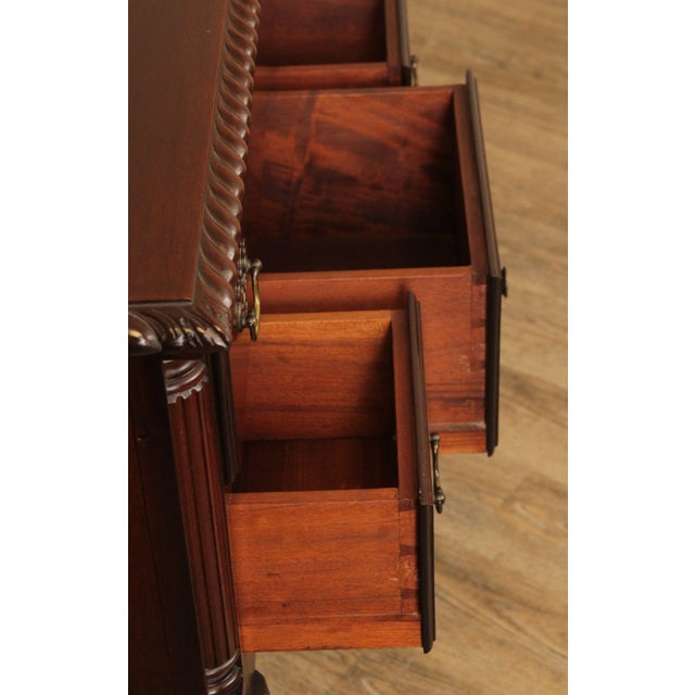 Vintage Chippendale Style Mahogany Ball and Claw Lowboy For Sale - Image 4 of 13