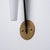 1950s Large Vintage Italian Wall Sconce in Brass with Black Metal and Opaline Glass, 1950s For Sale - Image 5 of 8