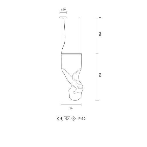 Gold Partisans Gweilo Zhou Gr Suspension Lamp for Parachilna For Sale - Image 8 of 11